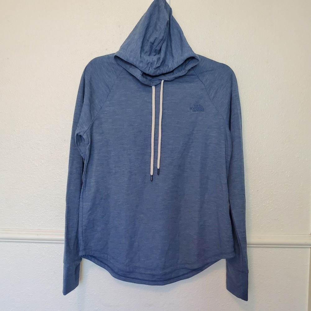 The North Face Womens Blue Heathered Lightweight Hoodie Pullover Size M - Picture 15 of 15